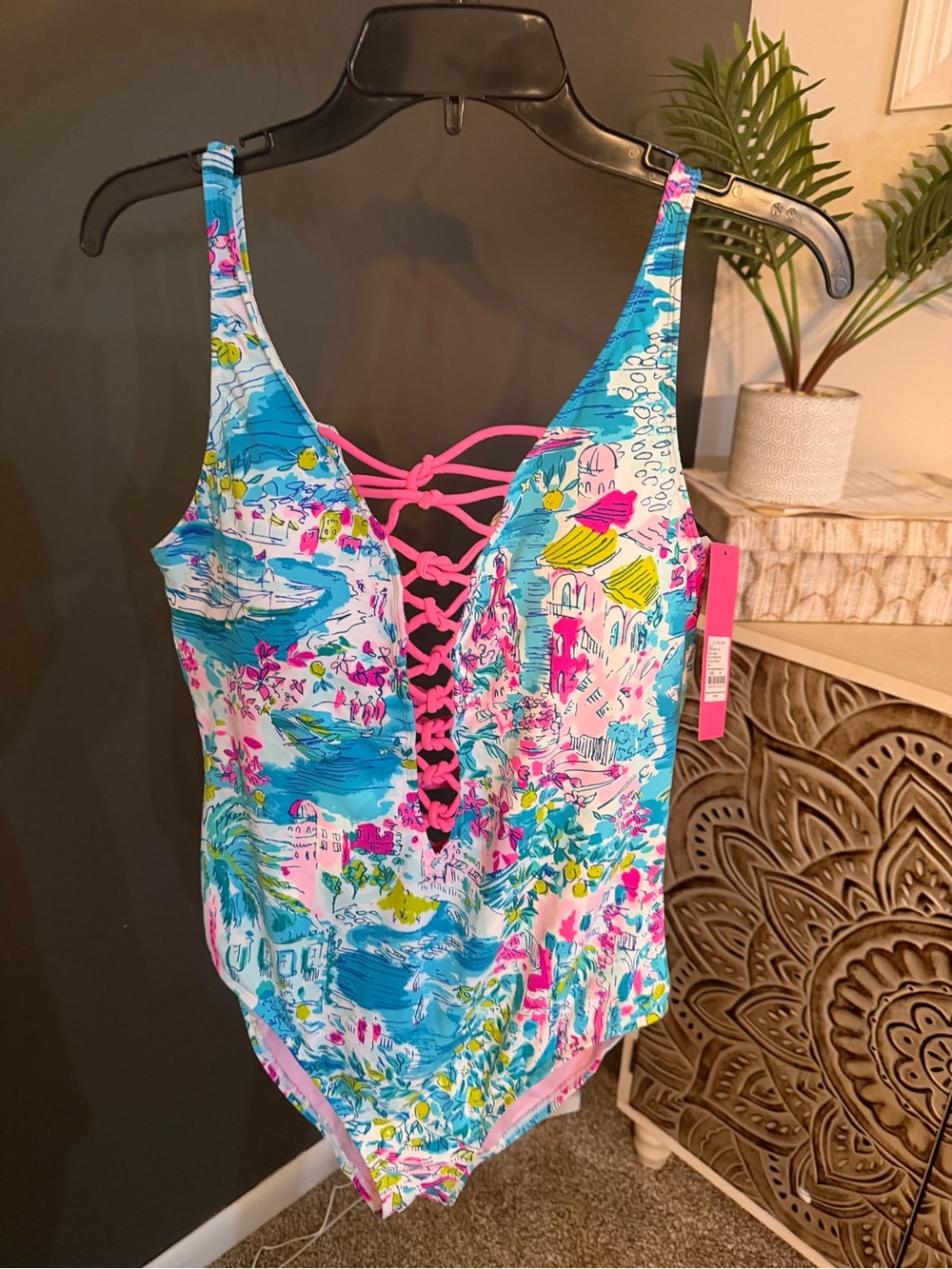 Lilly Pulitzer One-Piece Swim Suit isle lattice